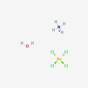 2D molecular structure of Ammonium tetrachloroaurate(III) hydrate, CAS 13874-04-9