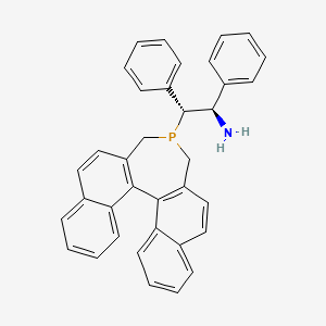 2D molecular structure of (1R,2R)-2-[(4S,11BR)-3,5-Dihydro-4H-dinaphtho[2,1-C:1',2'-E]phosphepin-4-YL]-1,2-diphenylethanamine, CAS 1469882-57-2