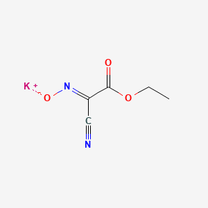 2D molecular structure of 2-Cyano-2-(hydroxyimino)acetic acid ethyl ester, potassium salt, CAS 158014-03-0