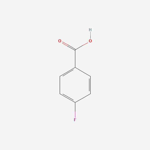 2D molecular structure of 4-Fluorobenzoic Acid, CAS 456-22-4