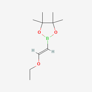 2D molecular structure of trans-2-Ethoxyvinylboronic acid pinacol ester, CAS 1201905-61-4