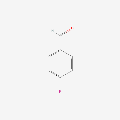 2D molecular structure of 4-Fluorobenzaldehyde, CAS 459-57-4