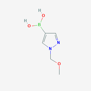 2D molecular structure of (1-(Methoxymethyl)-1H-pyrazol-4-yl)boronic acid, CAS 1416785-98-2