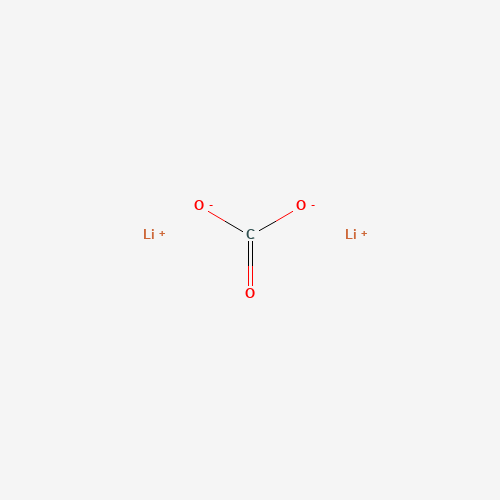 2D molecular structure of Lithium Carbonate, CAS 554-13-2
