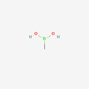 2D molecular structure of Methylboronic acid, CAS 13061-96-6