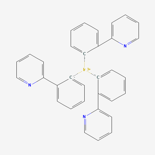 2D molecular structure of Tris(2-phenylpyridine)iridium(III), CAS 94928-86-6