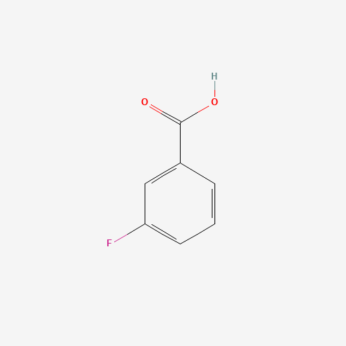 2D molecular structure of 3-Fluorobenzoic Acid, CAS 455-38-9