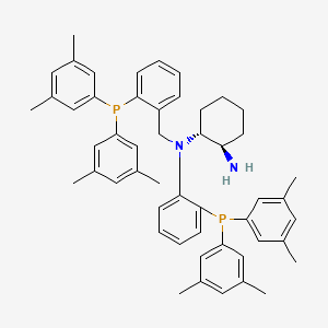2D molecular structure of (1R,2R)-N1,N1-Bis(2-(bis(3,5-dimethylphenyl)phosphino)benzyl)cyclohexane-1,2-diamine, CAS 1150113-66-8