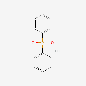 2D molecular structure of Copper(I) diphenylphosphinate, CAS 1011257-42-3