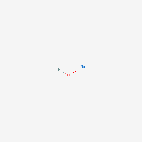 2D molecular structure of Sodium Hydroxide, CAS 1310-73-2